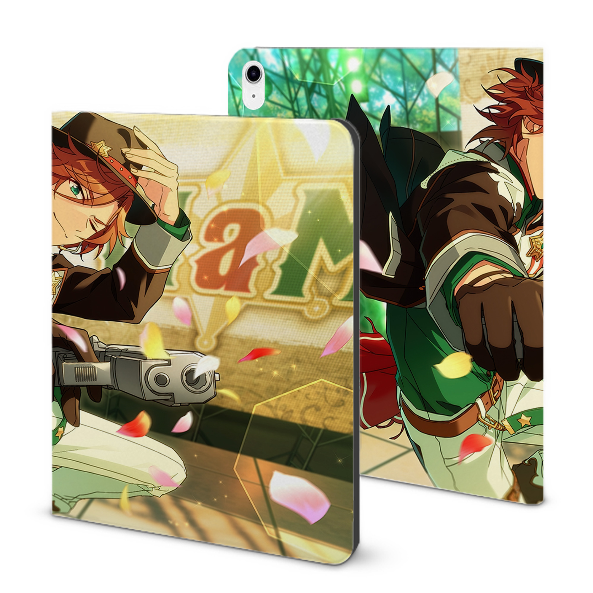 （画像用） あんさんぶるスターズ! Ensemble Stars IPad ケース ブック型 PUレザー TPU 耐衝撃 軽量 薄型 ペン収納なし 全面保護 IPad 各モデル対応